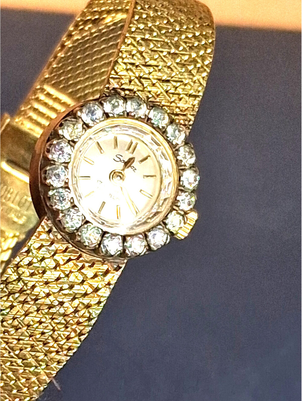 Vintage Sandoz 17 Jewels Incabloc Ladies Swiss Made Gold Tone Cocktail Watch